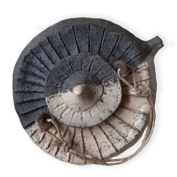 Teiera raku bicolore
