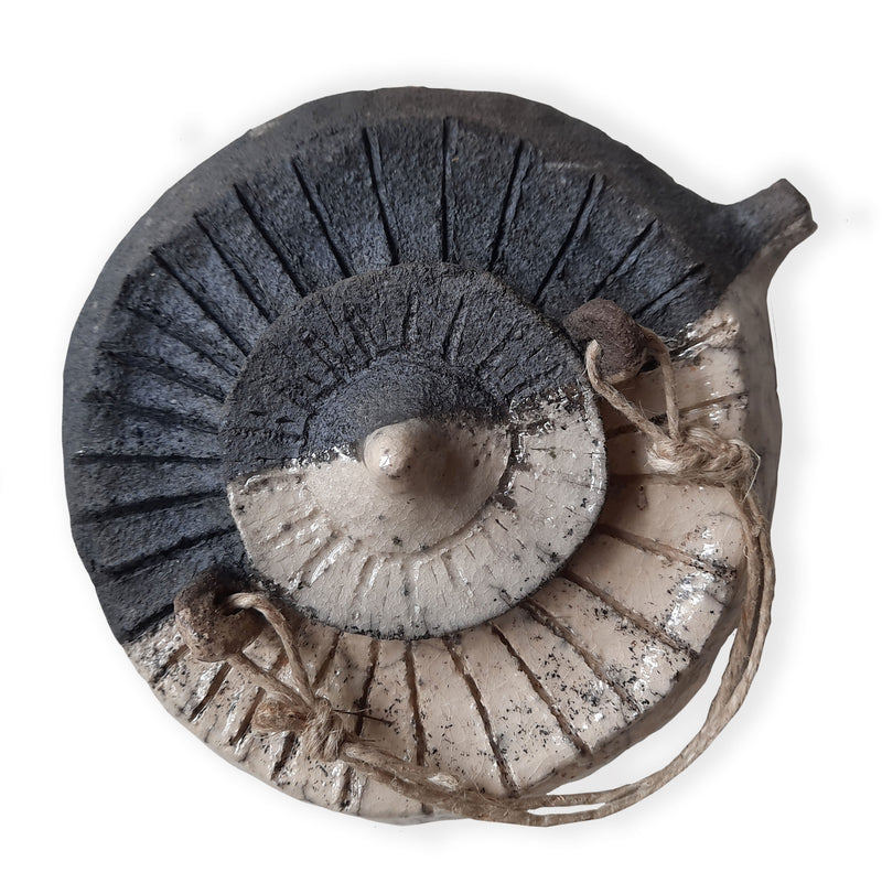 Teiera raku bicolore
