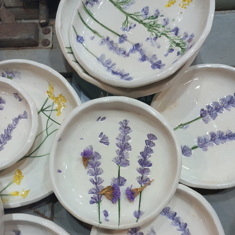 Piattini con impressioni botaniche
